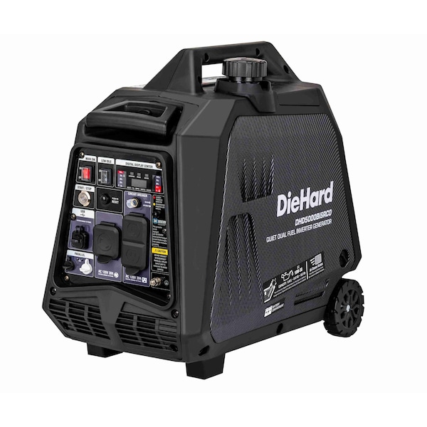 Diehard Inverter Generator, Gasoline, Propane, Recoil, Electric, Remote Start, 120V, 37.5/41.6 A A - DHD5000BISRCO