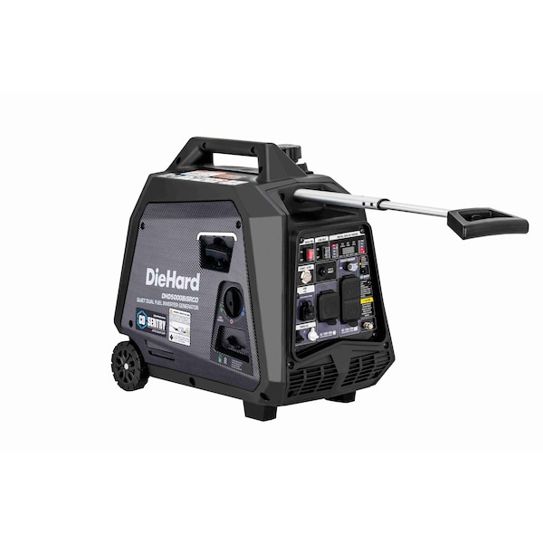Diehard Inverter Generator, Gasoline, Propane, Recoil, Electric, Remote Start, 120V, 37.5/41.6 A A - DHD5000BISRCO