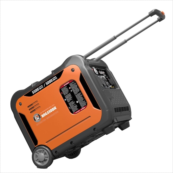 Bn Products Usa Portable and Inverter Generator, Gasoline, 5,000 W Rated, 5,500 W Surge, Electric Start, 30/20 A - BNG5500IE