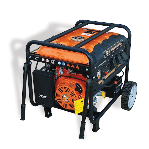 Bn Products Usa Portable Generator, Gasoline, 9,400 W Rated, 9,500 W Surge, Electric Start, 37.5/8.3 A - BNG9000