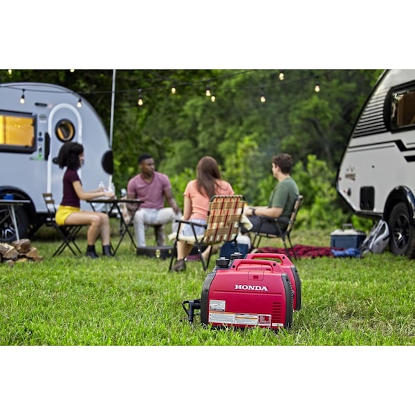 Honda Inverter Generator, Gasoline, 1800 W, 0.95 gal, Recoil Starter, 120V AC, 18.3/15 A, 57 dBA, 47 lbs - EU2200TAN4