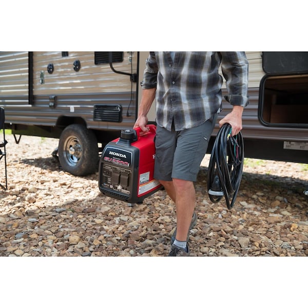 Honda Inverter Generator, Gasoline, 1800 W, 0.95 gal, Recoil Starter, 120V AC, 18.3/15 A, 57 dBA, 47 lbs - EU2200TAN4