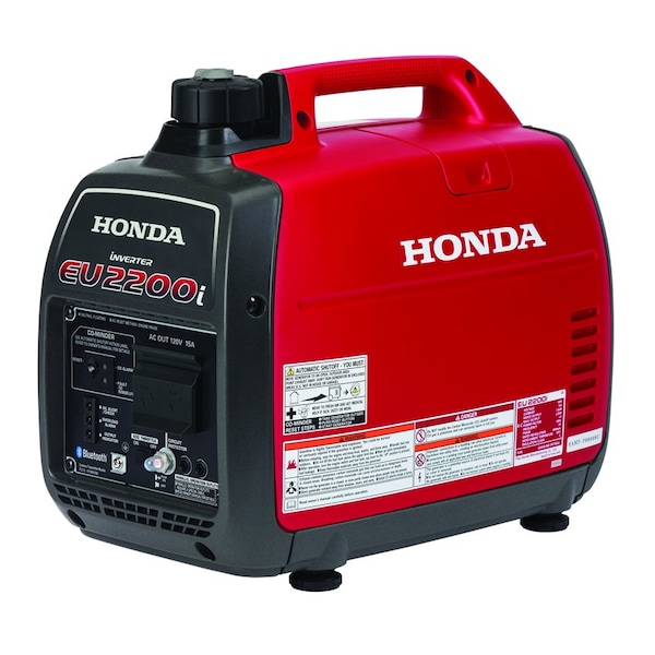 Honda Inverter Generator, Gasoline, 1800 W, 0.95 gal, Recoil Starter, 120V AC, 18.3/15 A, 57 dBA, 47 lbs - EU2200TAN4