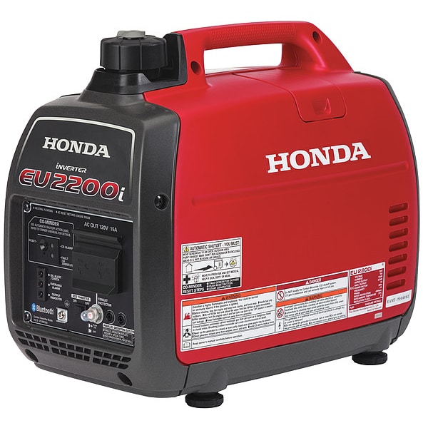 Honda Inverter Generator, Gasoline, 1800 W, 0.95 gal, Recoil Starter, 120V AC, 18.3/15 A, 57 dBA, 47 lbs - EU2200TAN4