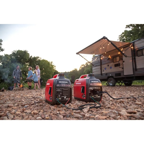 Honda Inverter Generator, Gasoline, 1800 W, 0.95 gal, Recoil Starter, 120V AC, 18.3/15 A, 57 dBA, 47 lbs - EU2200TAN4