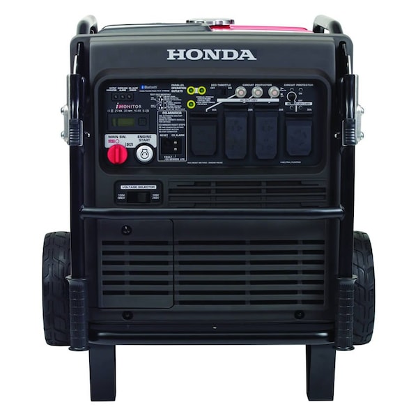 Honda Portable Generator, Gasoline, 5,500 W Rated, 7,000 W Surge, Electric, Recoil Start, 120/240V AC - EU70001AN