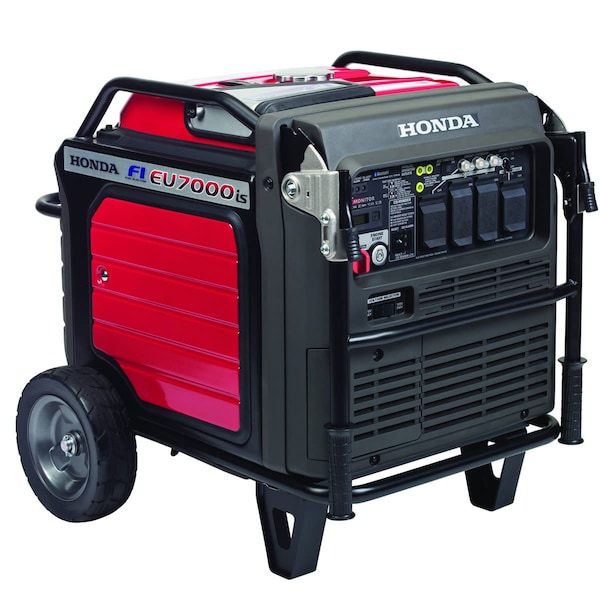 Honda Portable Generator, Gasoline, 5,500 W Rated, 7,000 W Surge, Electric, Recoil Start, 120/240V AC - EU70001AN