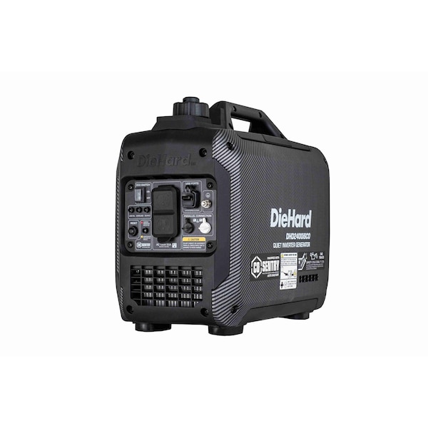 Diehard Inverter Generator, Gasoline, Recoil Start, 120V, 15/19 A A - DHD2400ISCO