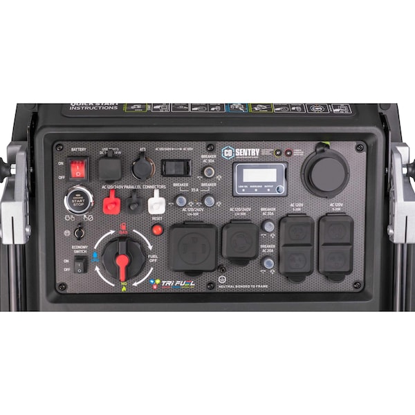Pulsar Inverter Generator, Gasoline, Propane, Natural Gas, Recoil, Electric, Remote Start, 120V/240V - PG105TISRCO