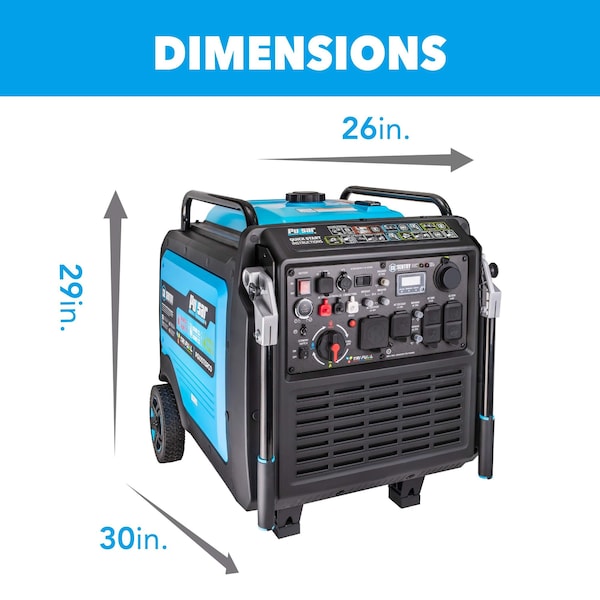 Pulsar Inverter Generator, Gasoline, Propane, Natural Gas, Recoil, Electric, Remote Start, 120V/240V - PG105TISRCO