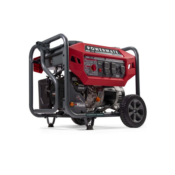 Powermate Portable Generator, Gasoline/Liquid Propane, 6,000 W/5,640 W Rated, 7,500 W/7,180 W Surge - P0081800