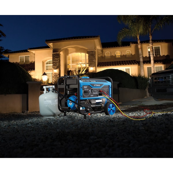 Pulsar Portable Generator, Gasoline/Liquid Propane, 4,750 W Rated, 5,250 W/4,250 W Surge, Recoil Start - PG5250B
