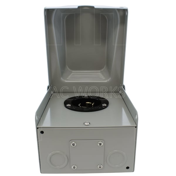 Ac Works 30A Locking 4-Prong L14-30 Heavy-Duty Generator Transfer Switch Inlet Box - ASL1430PBX