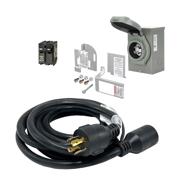 Liftcharger 4000-8500W Portable Generator Hook-up Kit for 150-225 Amp Square D Homeline Electrical Panel - PGK30W15