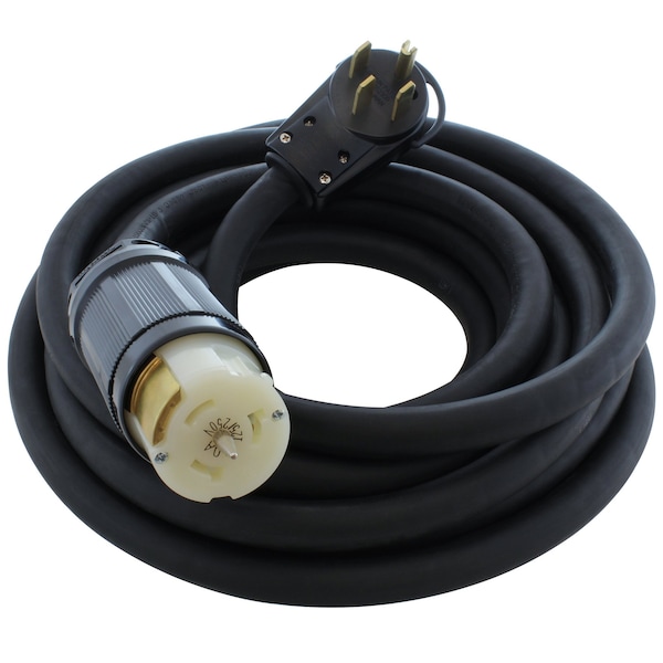 Ac Works 75ft 50 Amp Generator Rubber Transfer Switch Power Cord - TE1450RU-075