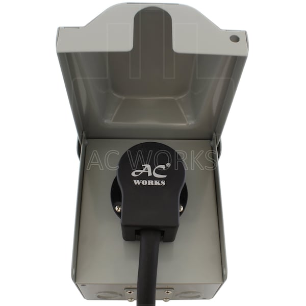 Ac Works Generator Emergency Power Kit with L14-30 Inlet Box and 25ft Cord - EPL1430KIT-025