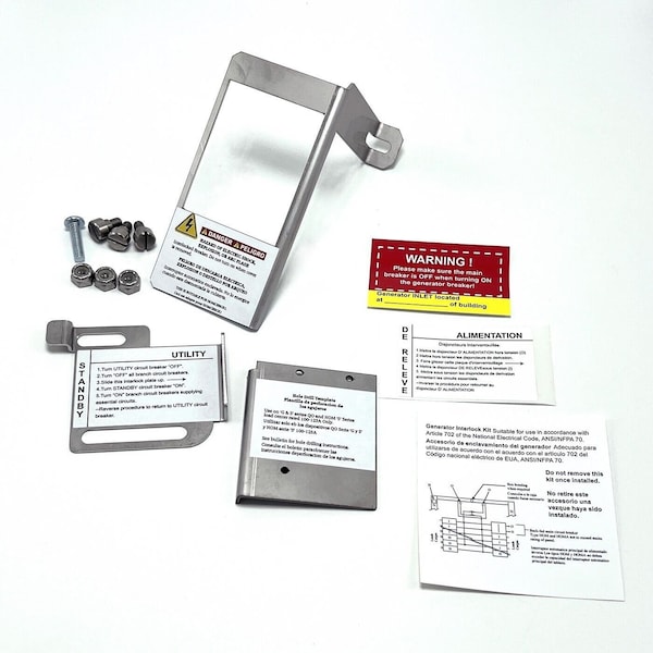 Liftcharger Generator interlock kit for Square D Homeline HOM 100A and 125 Amp Load Center - HL100125