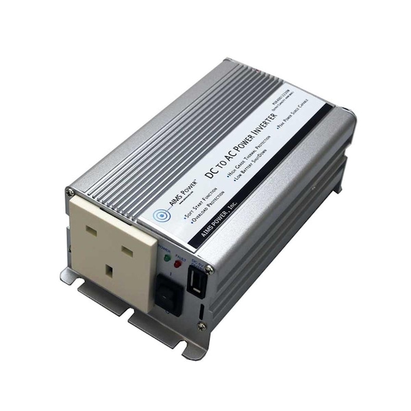 Aims Power UK Plug 230V European 400W Power Inverter with Cables - 24V - PUK40024230W
