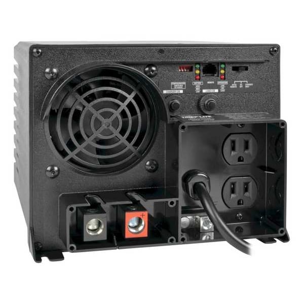 Tripp Lite Power Inverter and Battery Charger, Modified Sine Wave, 2,500 W Peak, 1,250 W Continuous, 2 Outlets - APS1250