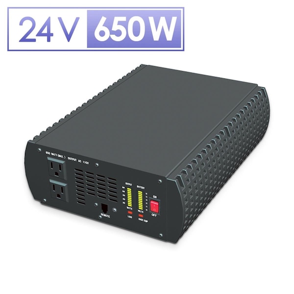 Automaxx 650W 24V Pure Sine Wave Inverter with Bluetooth Remote Control - UP8K2HCB