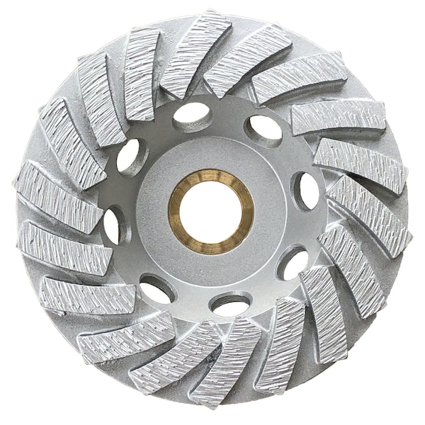 Rueda copa espiral definitiva de Ox Tools 4" con 18 segmentos - Taladro de 7/8" - 5/8" - OX-UPSC18-4