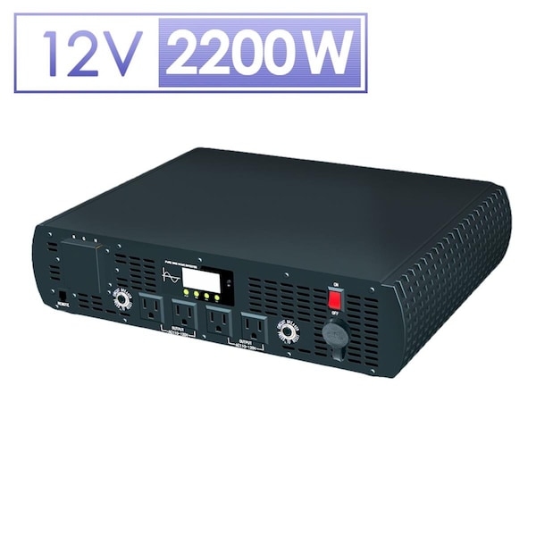 Hot Stuffcosas Calientes 2200W 12V Pure Sine Wave Inverter with Bluetooth Remote Control - HO3633549