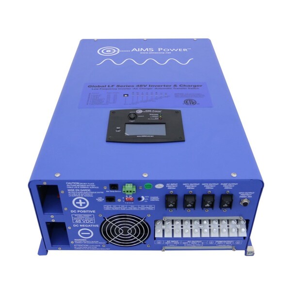 Aims Power Power Inverter and Battery Charger, Pure Sine, 24,000 W Peak, 8,000 W Continuous, 1 Outlets - PICOGLF80W48V240VS