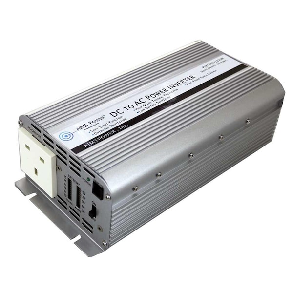 Black Lightning UK Plug 230V European 1250W Power Inverter - 12V - BL3322751