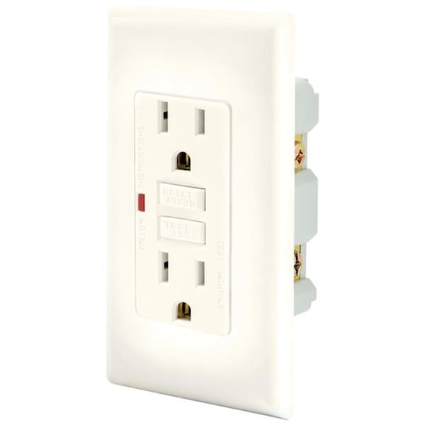 General Electric 15-Amp Ground Fault Receptacle - Light Almond - 32074