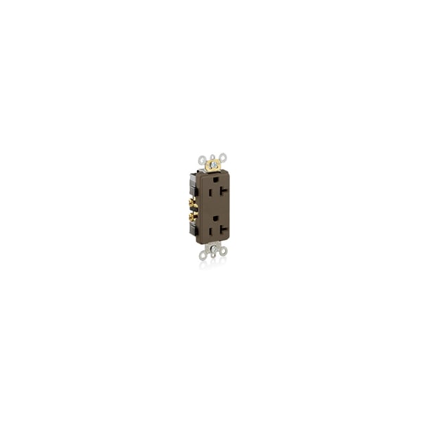 Leviton Receptacle, Deco, 20A, 5-20R, 125V, Brown - 16342