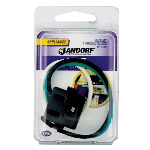 Jandorf Jandorf 15 amps 125 V Black Outlet 1 pk - 61016