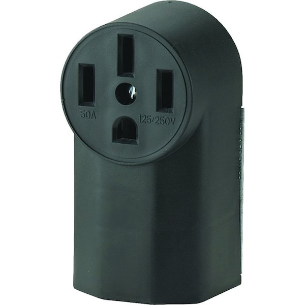 Eaton Wiring Devices Power Receptacle, 3 -Pole, 125/250 V, 50 A, NEMA: NEMA 14-50R, Black - 1212