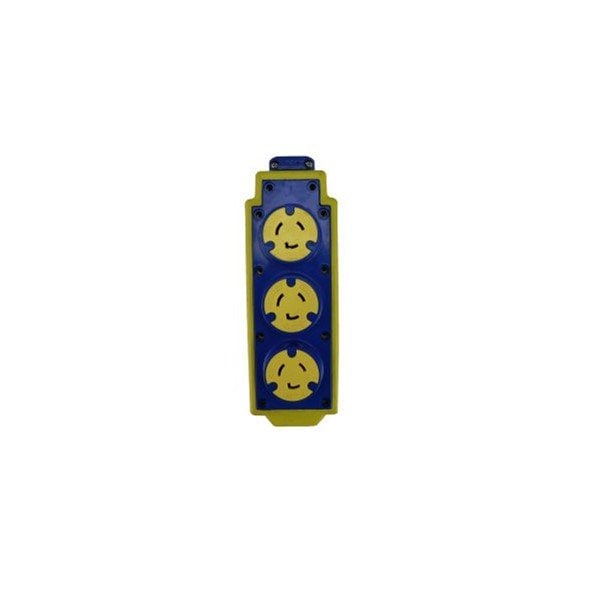Ericson Portable Yellow Tri-Tap Outlet Box, Nema - 7022