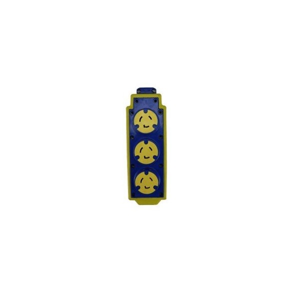 Ericson Portable Yellow Tri-Tap Outlet Box, Nema - 7022