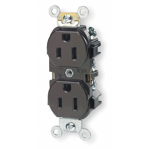 Leviton Receptacle, 15 A Amps, 125VAC, Duplex Outlet, 5-15R, Brown - 5262