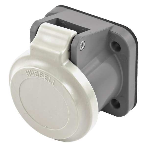 Hubbell Wiring Device-Kellems Single Pole Connector, Non-Met Cover, Whit - HBLNCW