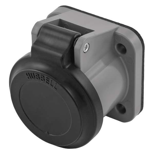 Hubbell Wiring Device-Kellems Single Pole Connector, Non-Met Cover, Blck - HBLNCBK