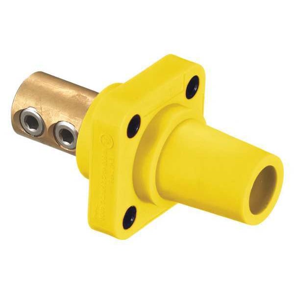 Hubbell Wiring Device-Kellems Receptacle, 4 to 4/0, Female, Ylw, Taper - HBLFRY