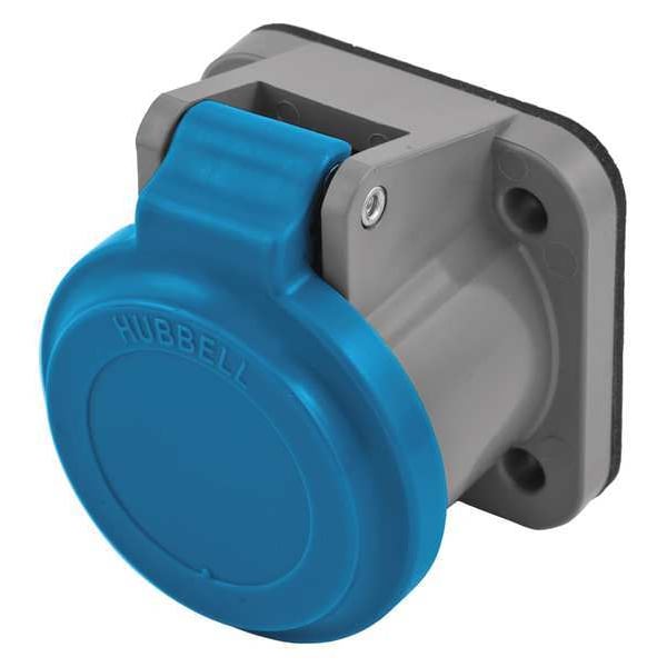 Hubbell Wiring Device-Kellems Single Pole Connector, Non-Met Cover, Blue - HBLNCBL