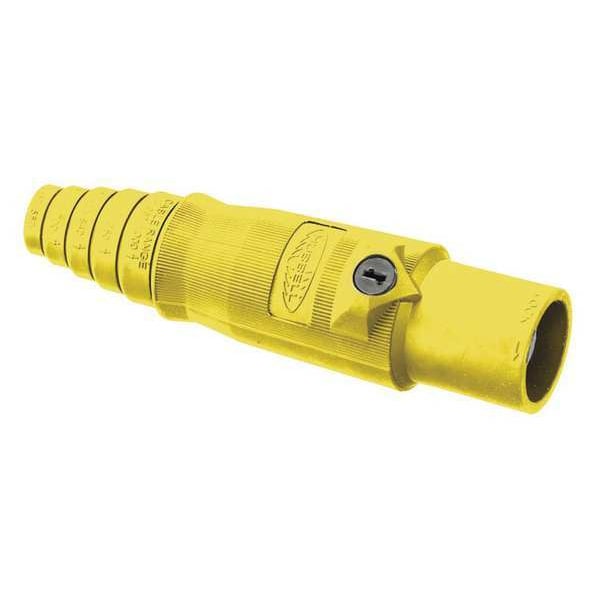 Hubbell Wiring Device-Kellems Connector, 3R, 4X, 12, Male, Ylw, 2/0 to 4/0 - HBL400MY
