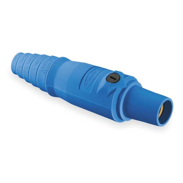 Hubbell Wiring Device-Kellems Connector, Double Set, Blu, 300AC/DC, Female - HBL300FBL