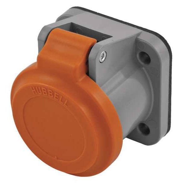 Hubbell Wiring Device-Kellems Single Pole Connector, Non-Met Cover, Orng - HBLNCO