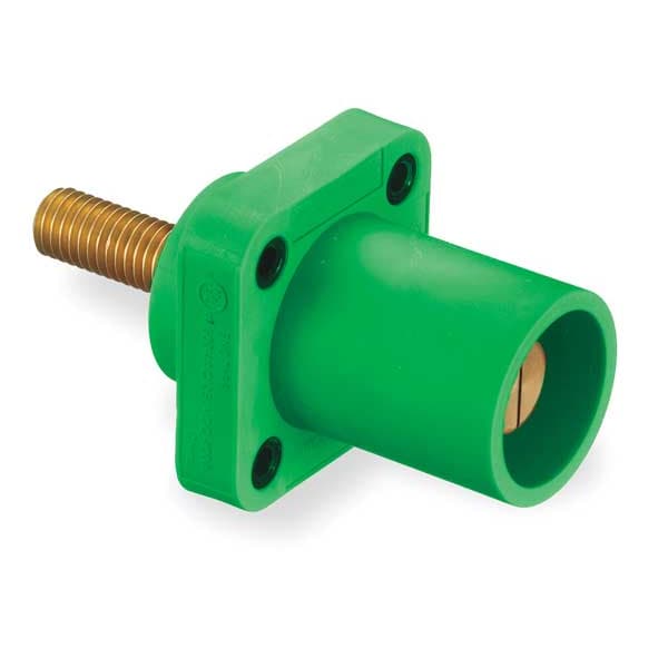 Hubbell Wiring Device-Kellems Receptacle, 3R, 4X, 12K, Stud, Green - HBLMRSGN