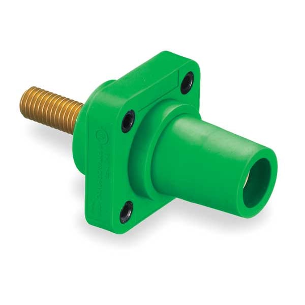 Hubbell Wiring Device-Kellems Receptacle, 3R, 4X, 12K, Stud, Green - HBLFRSGN