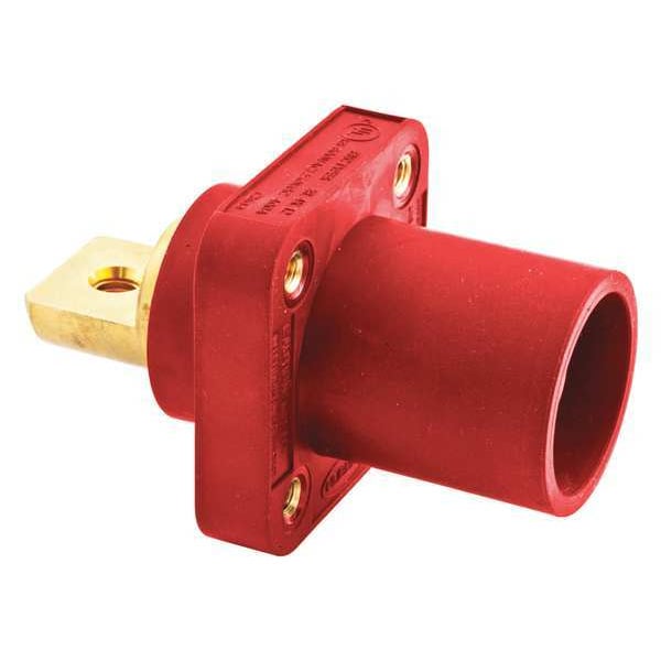 Hubbell Wiring Device-Kellems Receptacle, Double Set, Red, Male - HBLMRBR