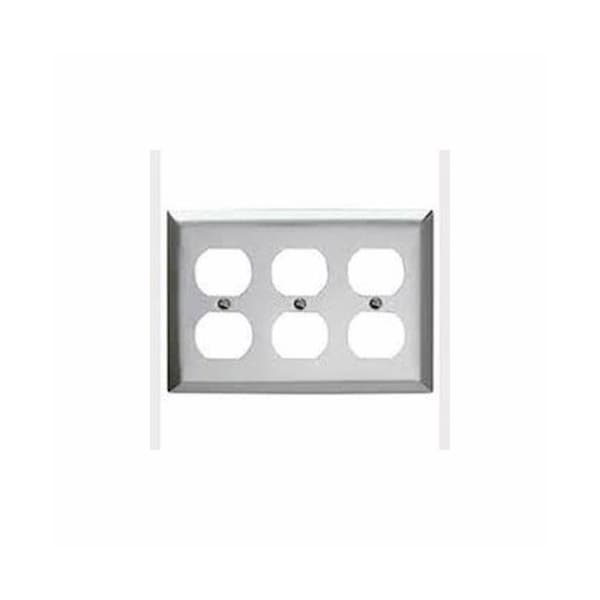 Mulberry Number of Gangs: 3 430 Stainless Steel, Satin Finish - 97103