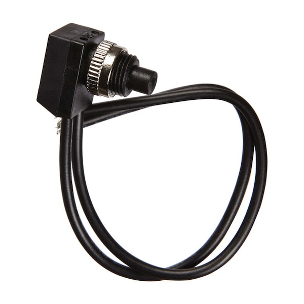Jandorf Jandorf 6 amps Single Pole Push Button Appliance Switch Black 1 pk - 61221
