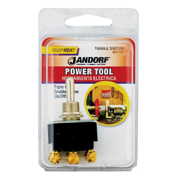Jandorf Jandorf 15 amps Three Pole Toggle Power Tool Switch Silver 1 pk - 61141