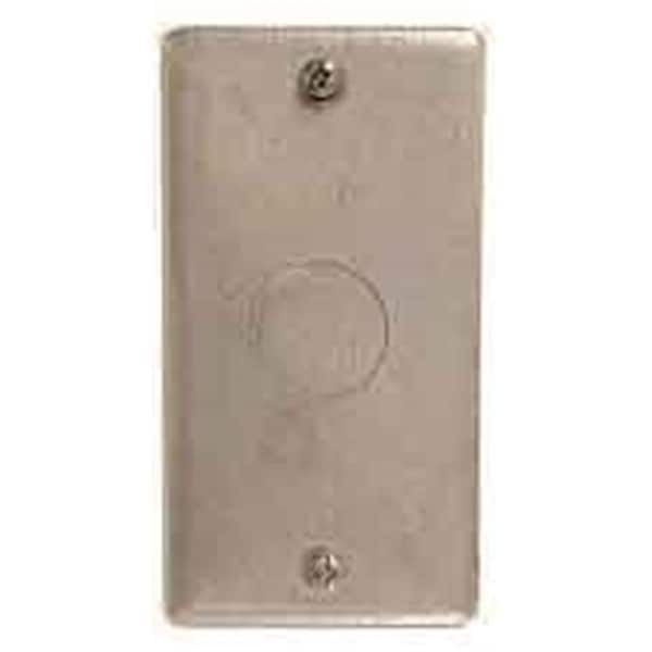 Hubbel Electric Raco Single Gang Blank Wallplate With Knock Out - 861