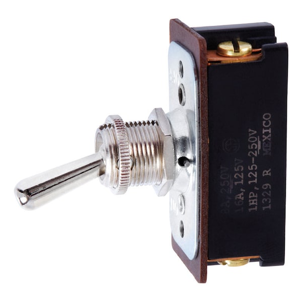 Jandorf Jandorf 16 amps Double Pole Toggle Power Tool Switch Black/Silver 1 pk - 61170